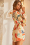 Spring Thing Mini Dress - Orange Multi | Sage and Paige AUS.