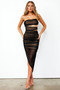Wrap Around Midi Dress - Black | Sage and Paige AUS.