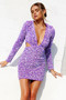 Quantum Leap Mini Dress - Purple | Sage and Paige AUS.