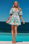 Wander Mini Dress - Orange Multi | Sage and Paige AUS.