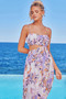 Spirited Midi Dress - Purple Multi | Sage and Paige AUS.