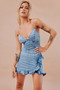 Cross Of Sunlight Mini Dress - Washed Blue | Sage and Paige AUS.