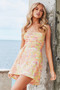 Martine Mini Dress - Lime Multi | Sage and Paige AUS.