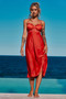 Sure Thing Midi Dress - Tangerine | Sage and Paige AUS.
