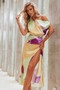 Rue Midi Dress - Yellow Multi | Sage and Paige AUS.