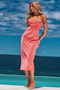 No Reasons Midi Dress - Coral | Sage and Paige AUS.
