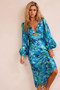 All That Matters Midi Dress - Blue Multi | Sage and Paige AUS.