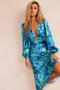 All That Matters Midi Dress - Blue Multi | Sage and Paige AUS.