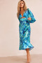 All That Matters Midi Dress - Blue Multi | Sage and Paige AUS.