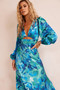 All That Matters Midi Dress - Blue Multi | Sage and Paige AUS.
