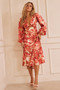 All That Matters Midi Dress - Red Multi | Sage and Paige AUS.