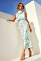 In Gratitude Midi Dress - Mint Multi | Sage and Paige AUS.