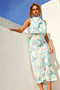 In Gratitude Midi Dress - Mint Multi | Sage and Paige AUS.