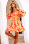 Valencia Mini Dress - Orange | Sage and Paige AUS.