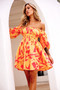 Valencia Mini Dress - Orange | Sage and Paige AUS.