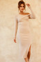 Moondive Midi Dress - Nude | Sage and Paige AUS.
