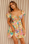 Reasons Mini Dress - Yellow Multi | Sage and Paige AUS.