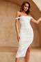 All In Attraction Midi Dress - White | Sage and Paige AUS.