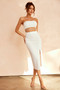 Hour To Glam Midi Dress - White | Sage and Paige AUS.