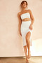 Hour To Glam Midi Dress - White | Sage and Paige AUS.