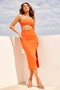 Hour To Glam Midi Dress - Orange | Sage and Paige AUS.