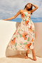 Palm Lover Midi Dress - Orange | Sage and Paige AUS.