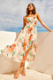 Palm Lover Midi Dress - Orange | Sage and Paige AUS.
