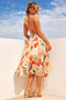 Holding On Midi Dress - Orange Multi | Sage and Paige AUS.