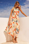 Holding On Midi Dress - Orange Multi | Sage and Paige AUS.