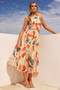 Holding On Midi Dress - Orange Multi | Sage and Paige AUS.