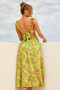 December Midi Dress - Green | Sage and Paige AUS.