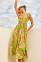 December Midi Dress - Green | Sage and Paige AUS.