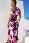 Euphoric Midi Dress - Plum Multi | Sage and Paige AUS.