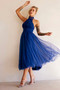 Her Statement Midi Dress - Navy | Sage and Paige AUS.