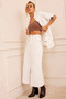 Future Face Denim Midi Skirt - White | Sage and Paige AUS.