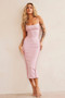 One Delia Midi Dress - Blush | Sage and Paige AUS.