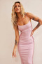 One Delia Midi Dress - Blush | Sage and Paige AUS.