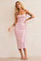 One Delia Midi Dress - Blush | Sage and Paige AUS.