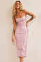 One Delia Midi Dress - Blush | Sage and Paige AUS.