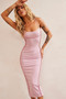 One Delia Midi Dress - Blush | Sage and Paige AUS.