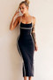 One Delia Midi Dress - Black | Sage and Paige AUS.