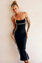 One Delia Midi Dress - Black | Sage and Paige AUS.