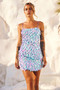 Sparks Fly Mini Dress - Aqua | Sage and Paige AUS.