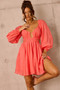 Like Honey Mini Dress - Coral