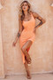 Thea Midi Dress - Orange | Sage and Paige AUS.