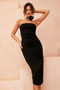 Petite Rosa Midi Dress - Black | Sage and Paige AUS.