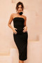 Petite Rosa Midi Dress - Black | Sage and Paige AUS.