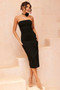 Petite Rosa Midi Dress - Black | Sage and Paige AUS.