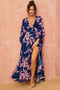 Botanical Blooms Maxi Dress - Navy | Sage and Paige AUS.