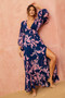 Botanical Blooms Maxi Dress - Navy | Sage and Paige AUS.